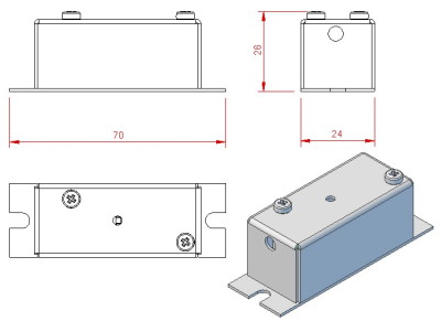 wymiary zasilacza kamery cofania